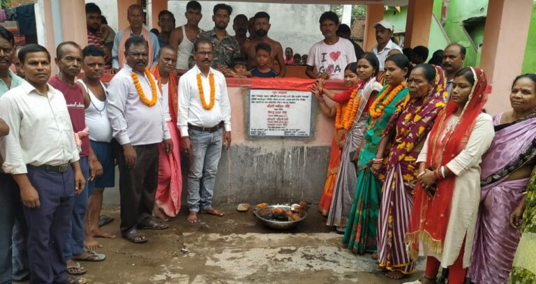 15वे वित्त आयोग मद से शेड निर्माण कार्य का शुभ उदघाटन।