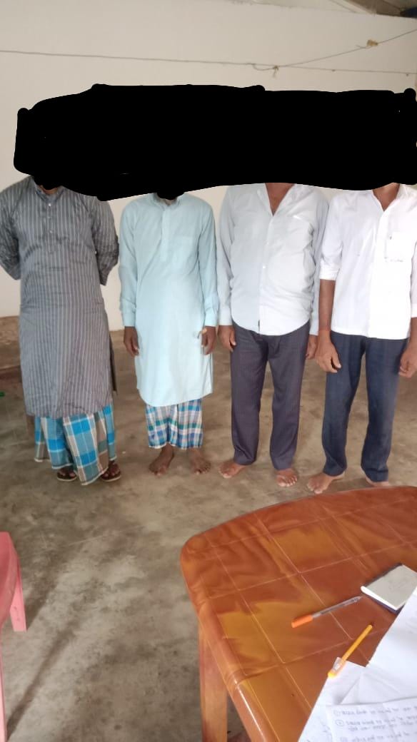 समकालीन अभियान के तहत नौडीहा बाजार थाना प्रभारी ने चार वारंटी को किया गिरफ्तार,भेजा गया न्यायिक हिरासत में ।
