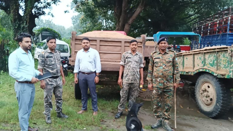 खनन विभाग ने चलाया सघन जांच अभियान।