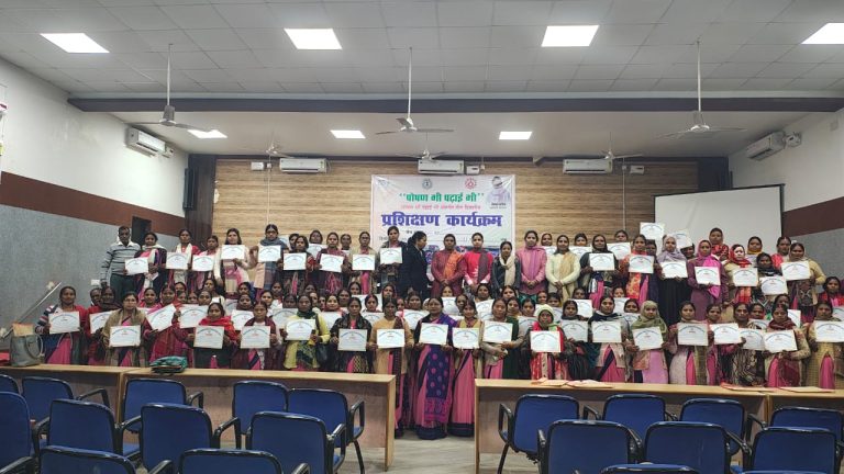सेविकाओ की तीन दिवसीय प्रशिक्षण संपन्न।