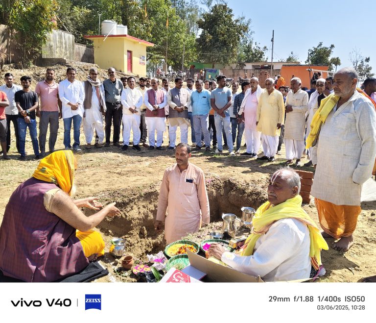 भूमि पूजन के साथ गजना धाम में सूर्य मंदिर निर्माण की विधिवत शुरुआत।