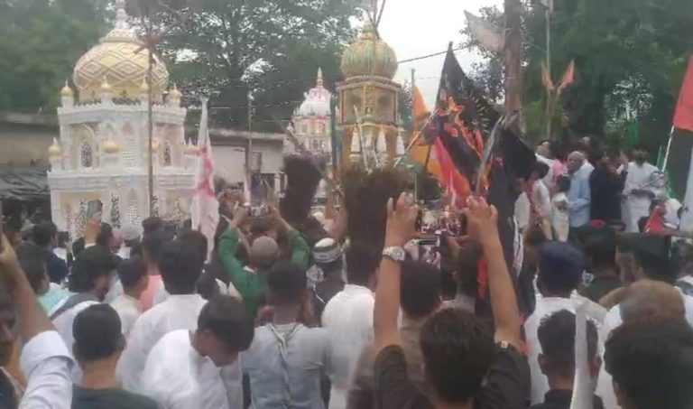 शांति पूर्वक सम्पन्न हुआ मुहर्रम त्यौहार, पुलिस की भारी सुरक्षा व्यवस्था।