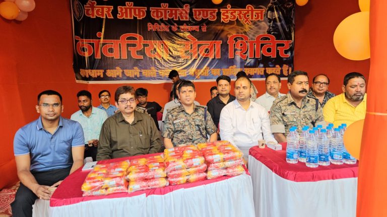 सीसीआई के कांवरिया सेवा शिविर का भव्य हुआ भव्य रूप से उद्घाटन।