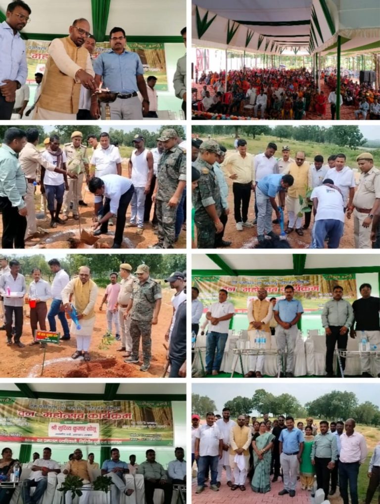 गिरिडीह जिले के कुमहर लालो में जैव विविधता पार्क के प्रांगण में 76 वें वन महोत्सव का आयोजन किया गया