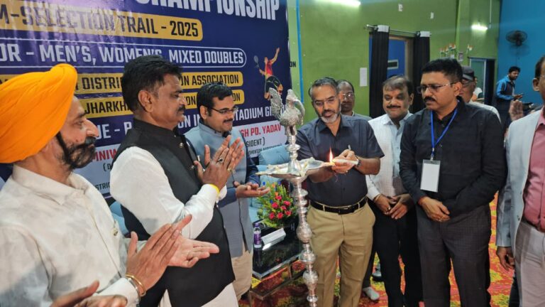 10 नवंबर को गिरिडीह ज़िला बैडमिंटन इंडोर स्टेडियम में YONEX SUNRISE JHARKHAND STATE SENIOR BADMINTON CHAMPIONSHIP CUM- SELECTION TRIAL 2025 का उद्घाटन