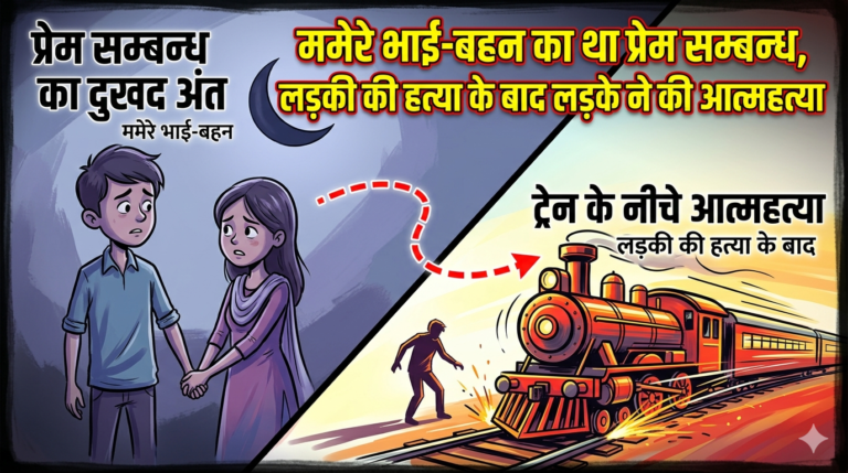 ममेरे भाई -बहन का था प्रेम सम्बन्ध, लड़की की हत्या के बाद लड़के ने ट्रेन से कटकर की आत्महत्या 