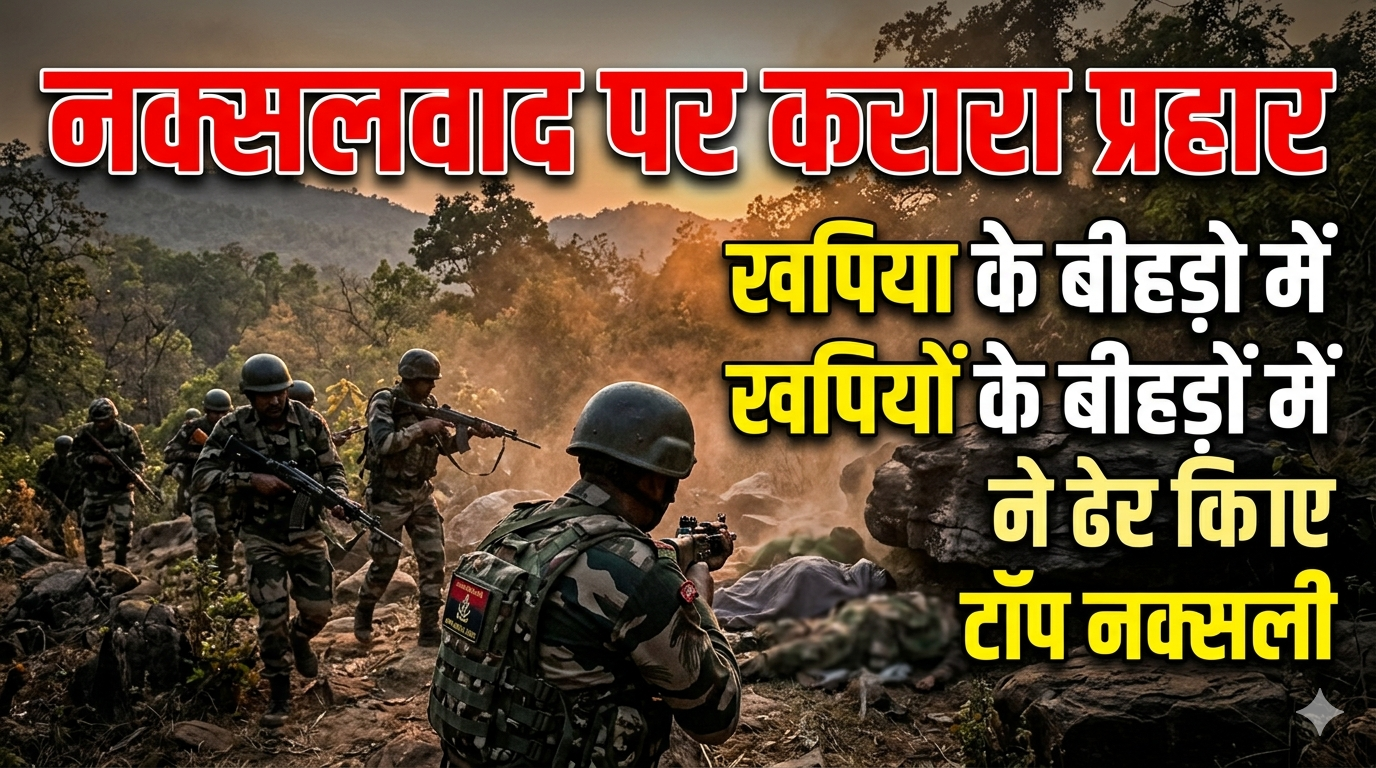 नक्सलवाद पर करारा प्रहार: खपिया के बीहड़ों में जांबाजों ने ढेर किए टॉप नक्सली