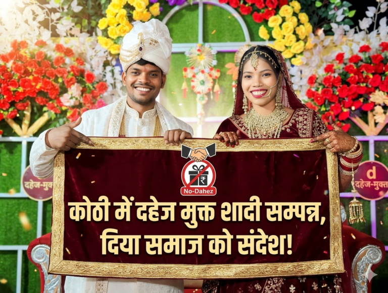 कोठी में दहेज मुक्त शादी हुवा सम्पन्न, दिया समाज को संदेश! 