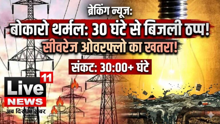 बोकारो थर्मल में 30 घंटे से बिजली संकट, सीवरेज समस्या का खतरा