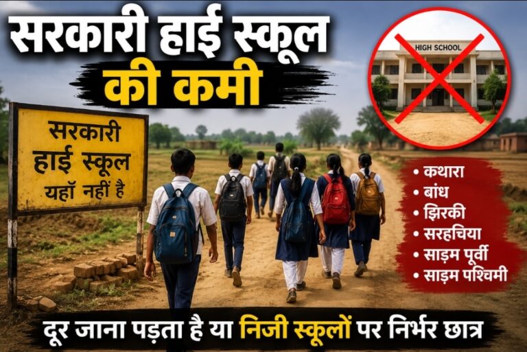 छह पंचायतों के हजारों विद्यार्थियों का भविष्य अधर में, सरकारी हाई स्कूल के अभाव में निजी स्कूलों पर निर्भर हैं छात्र