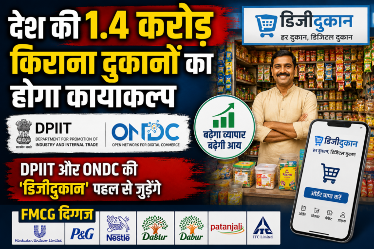 देश की 1.4 करोड़ किराना दुकानों का होगा कायाकल्प, DPIIT और ONDC की ‘डिजीदुकान’ पहल से जुड़ेंगे FMCG दिग्गज