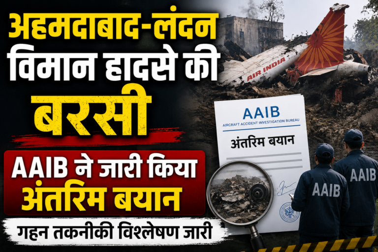 अहमदाबाद-लंदन विमान हादसे की बरसी: AAIB ने जारी किया अंतरिम बयान, गहन तकनीकी विश्लेषण जारी